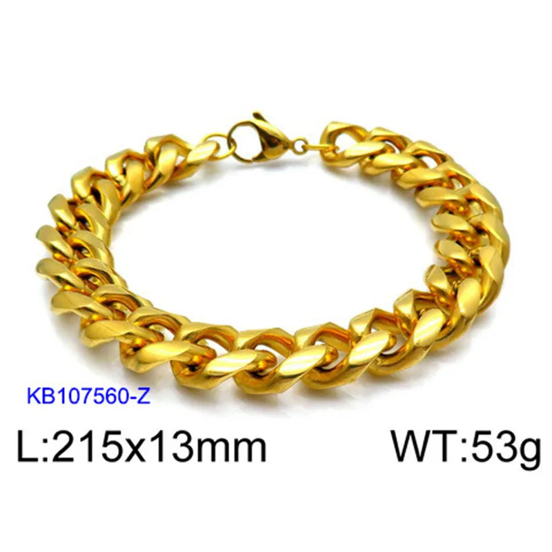 Simple Style Solid Color Titanium Steel Men's Bracelets