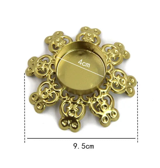 Simple Style Leaves Solid Color Iron candlestick Artificial Decorations