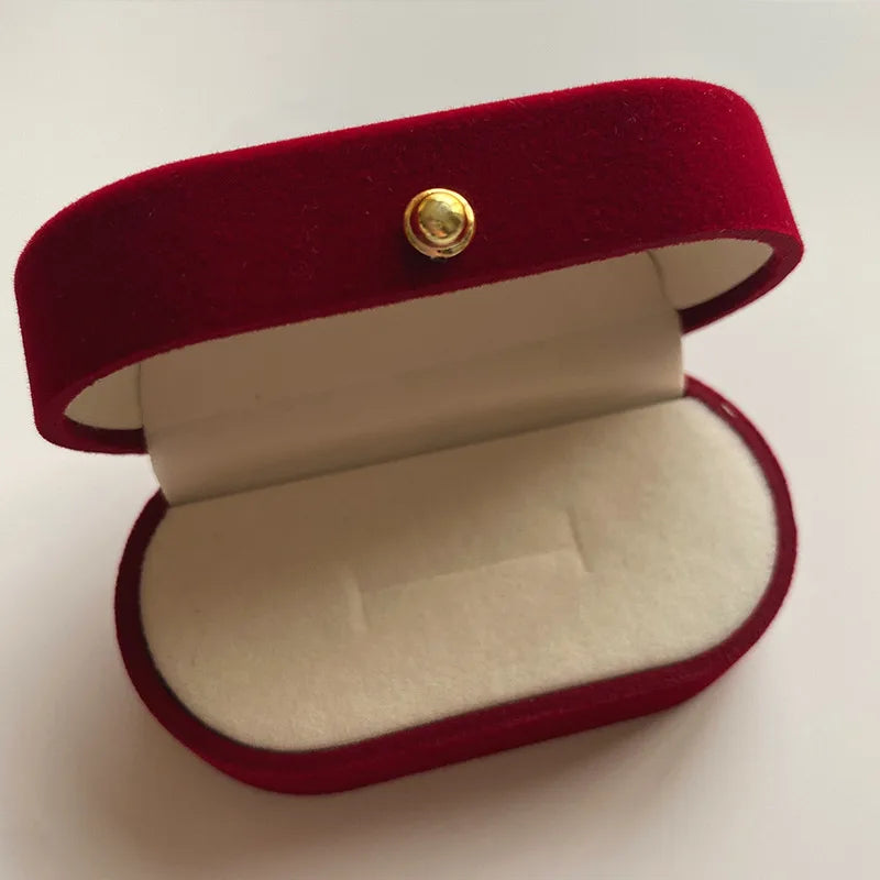 fashion solid color pu leather jewelry boxes