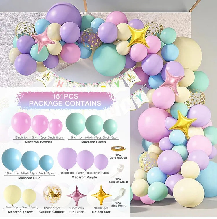 10 Series Birthday Party Decoration Balloon Suit Balloon Chain Arch Wedding Wedding Room Scene Arrangement