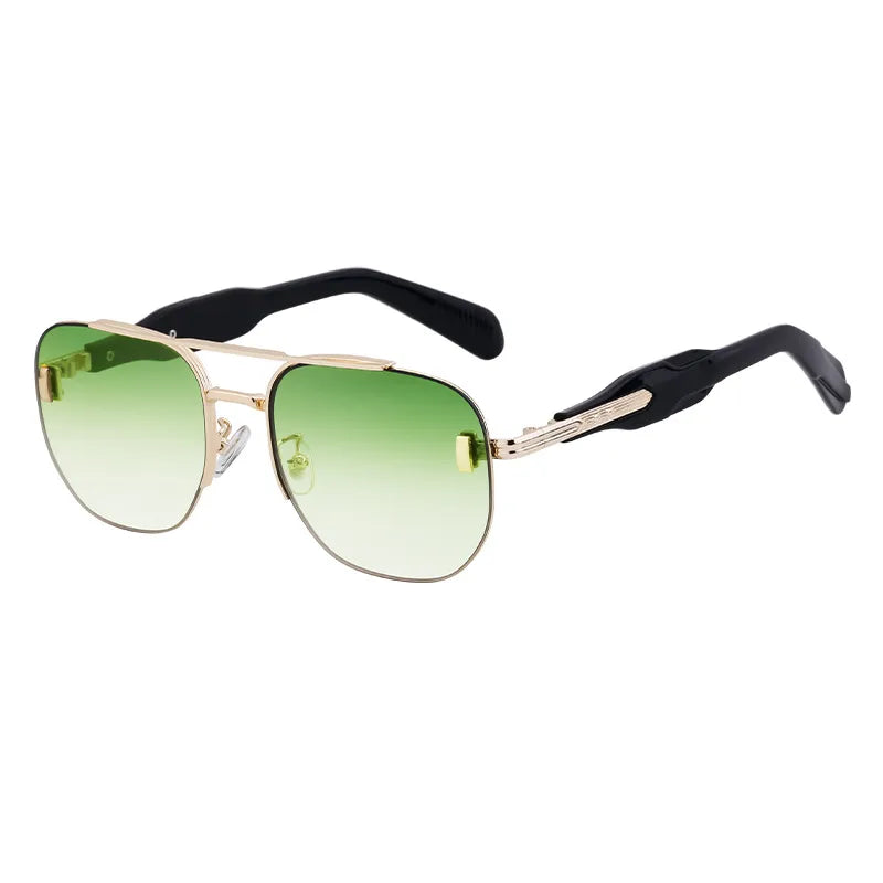 Vacation Solid Color Pc Tinted Lenses Square Full Frame Men's Sunglasses