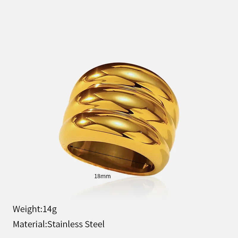 Wholesale Jewelry Casual Elegant Solid Color 304 Stainless Steel Rings