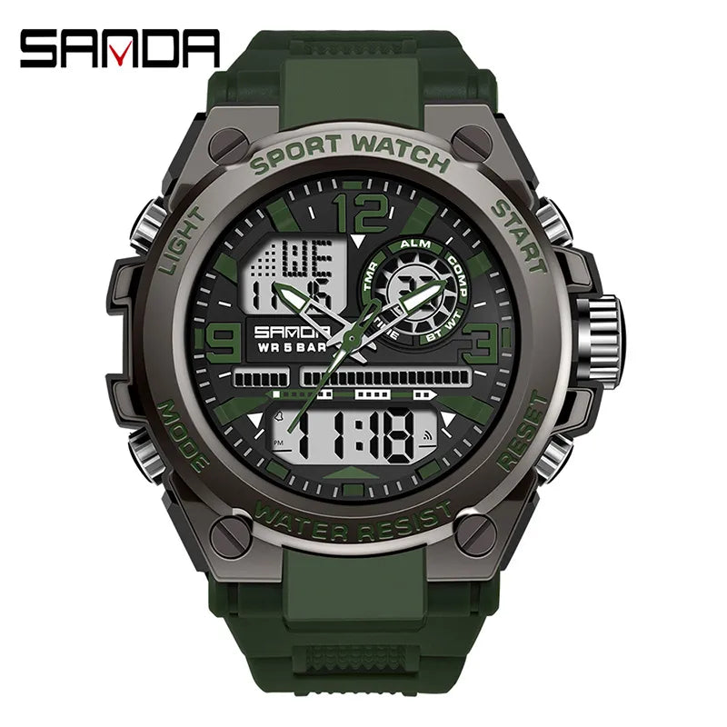 modern style solid color electronic men's watches