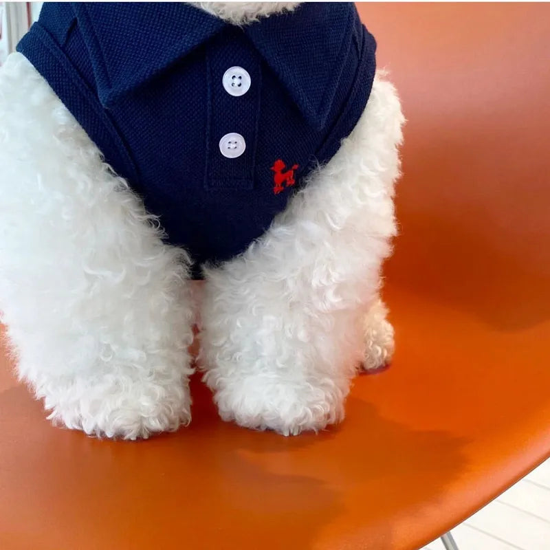 Pet Clothes Spring and Summer Solid Color  Small Dog Thin Breathable T-Shirt Cat Vest Teddy Two-legged Clothes