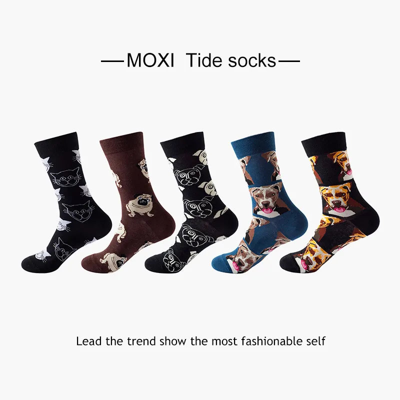 Men's Cute Modern Style Animal Cotton Ankle Socks A Pair
