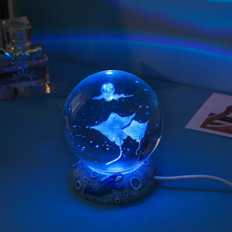 romantic simple style fish artificial crystal indoor