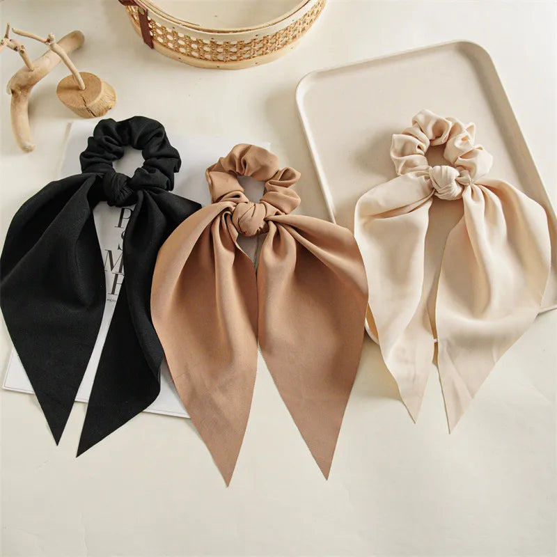 Elegant Lady Women's Solid Color Nylon Hair Tie