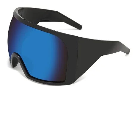 streetwear solid color pc special-shaped mirror full frame men's sunglasses
