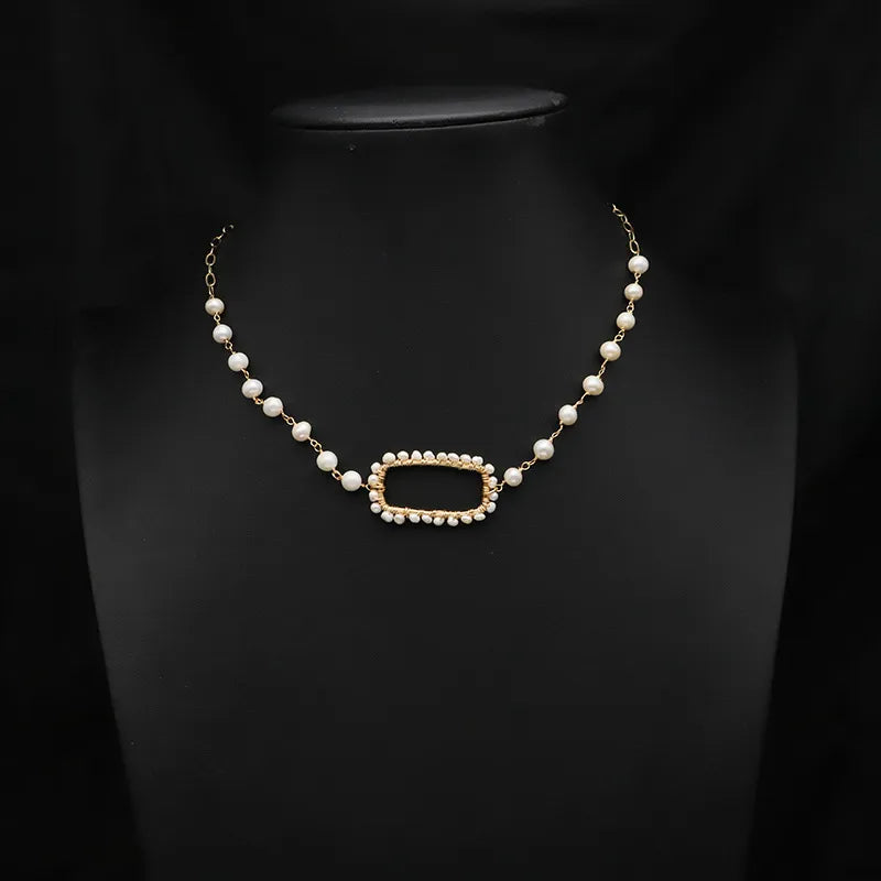 original design heart shape flower freshwater pearl plating 18k gold plated necklace