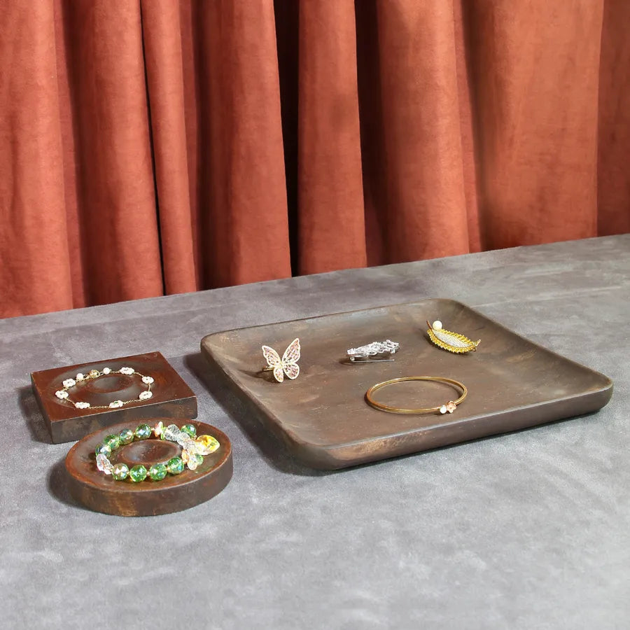 Factory in Stock Creative Jewelry Stand Log Vintage Display Stand Set Necklace Ear Stud Bracelet Bead Tray