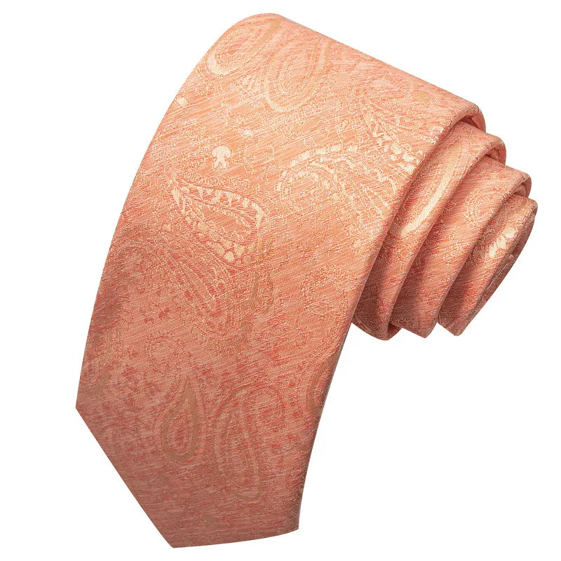 business formal solid color cashew nuts flower polyester yarn men's tie