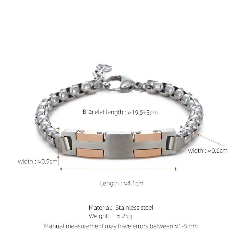 Casual Hip-Hop Punk Geometric 304 Stainless Steel 18K Gold Plated Unisex Bracelets
