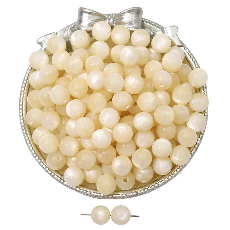 8/10/12 resin imitation cat eye beads handmade DIY jewelry accessories bracelet necklace beaded loose beads material