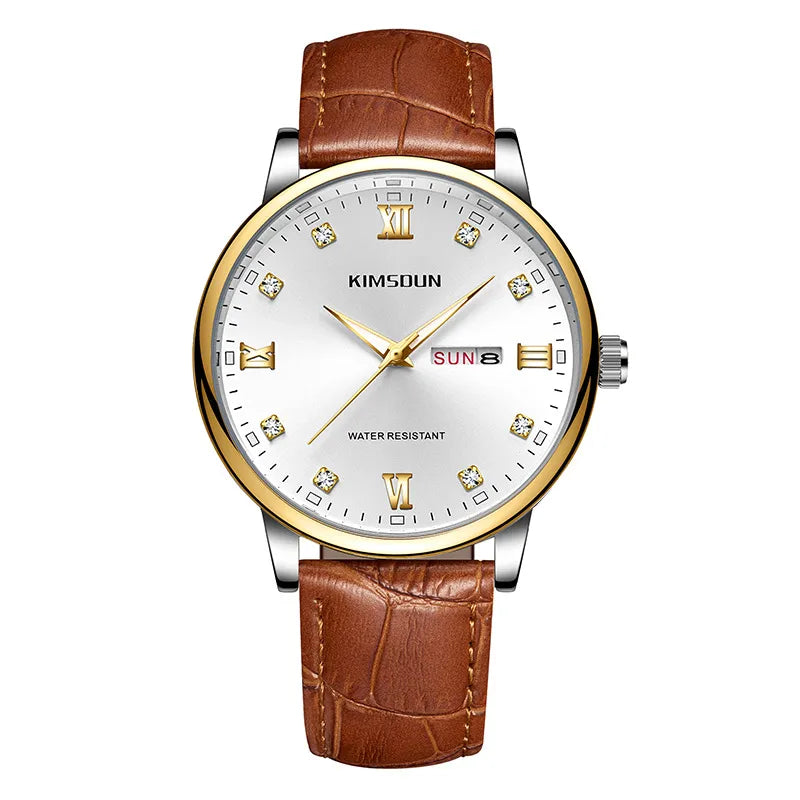 Casual Geometric Buckle Quartz Men's Watches