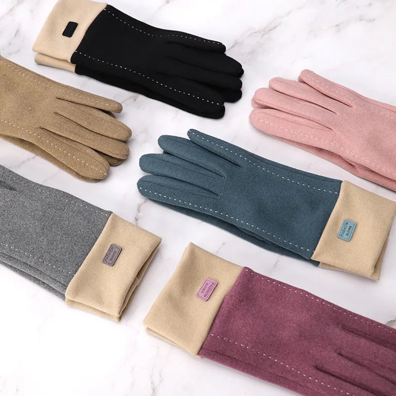 Women's Sweet Simple Style Color Block Gloves