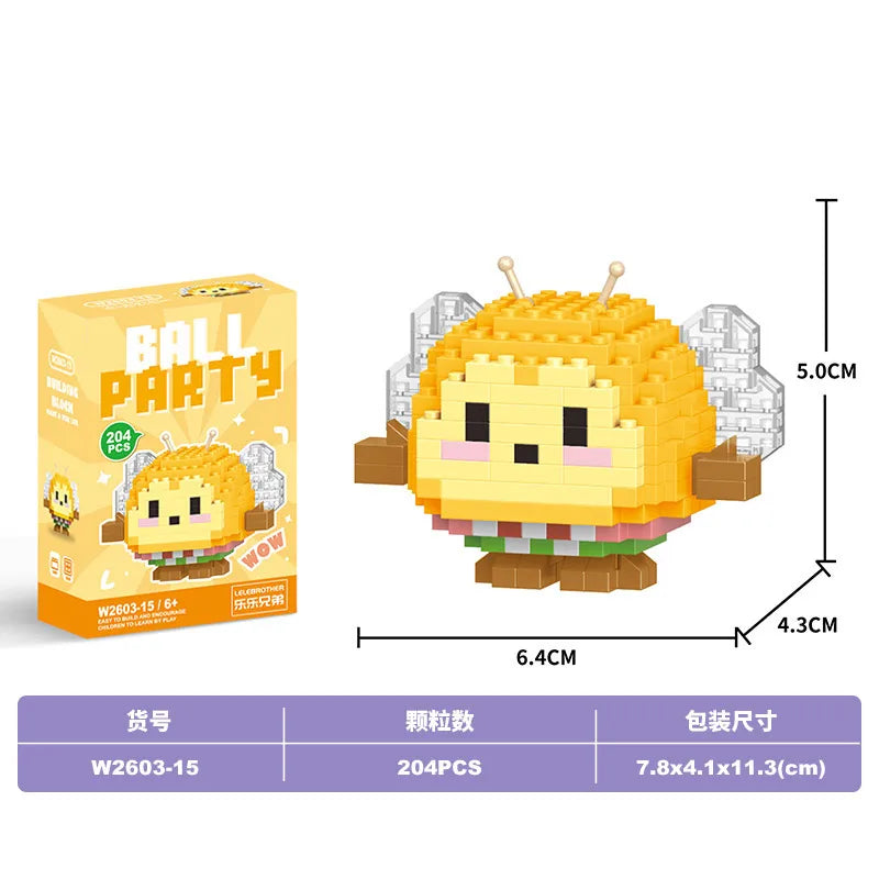 Children Unisex Animal Cartoon Plastic Building Toys