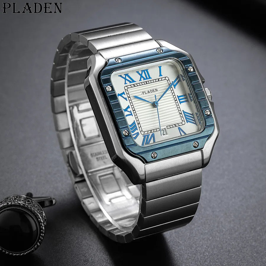 Fashion Geometric Butterfly Double Snap Quartz Men's Watches