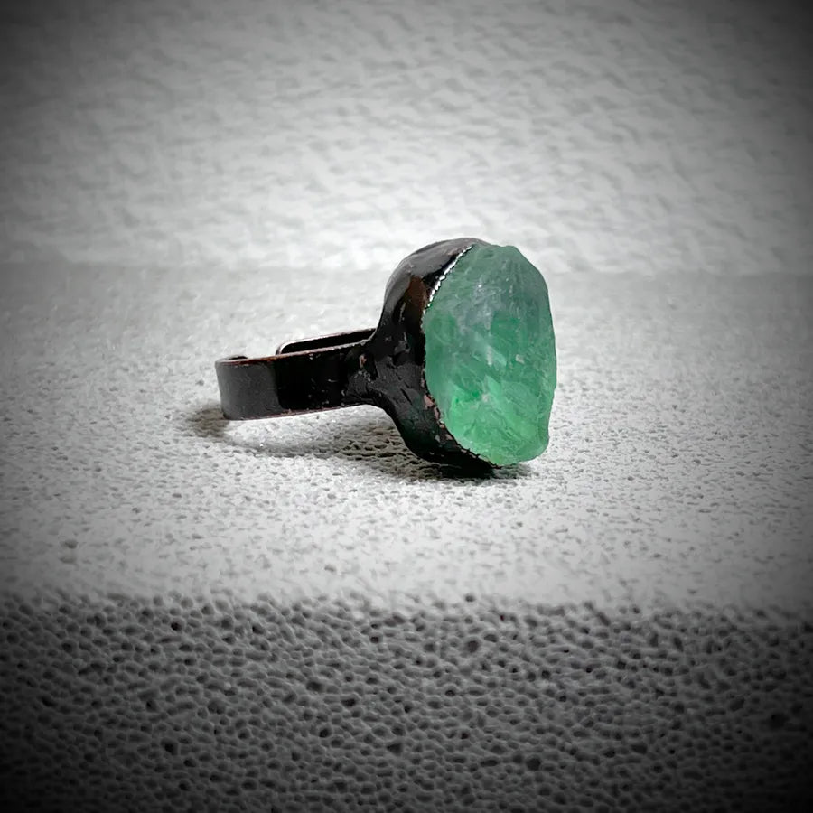 Vintage Style Novelty Simple Style Asymmetrical Irregular natural stone Stone Asymmetrical Irregular Crystal Gem Crystal Birthstone Women's Open Rings