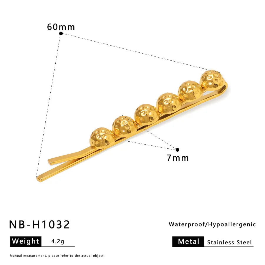Cute Artistic Women's Pentagram Flower Shell 304 Stainless Steel Artificial Pearls Pearl Hair Pins Hair Clip