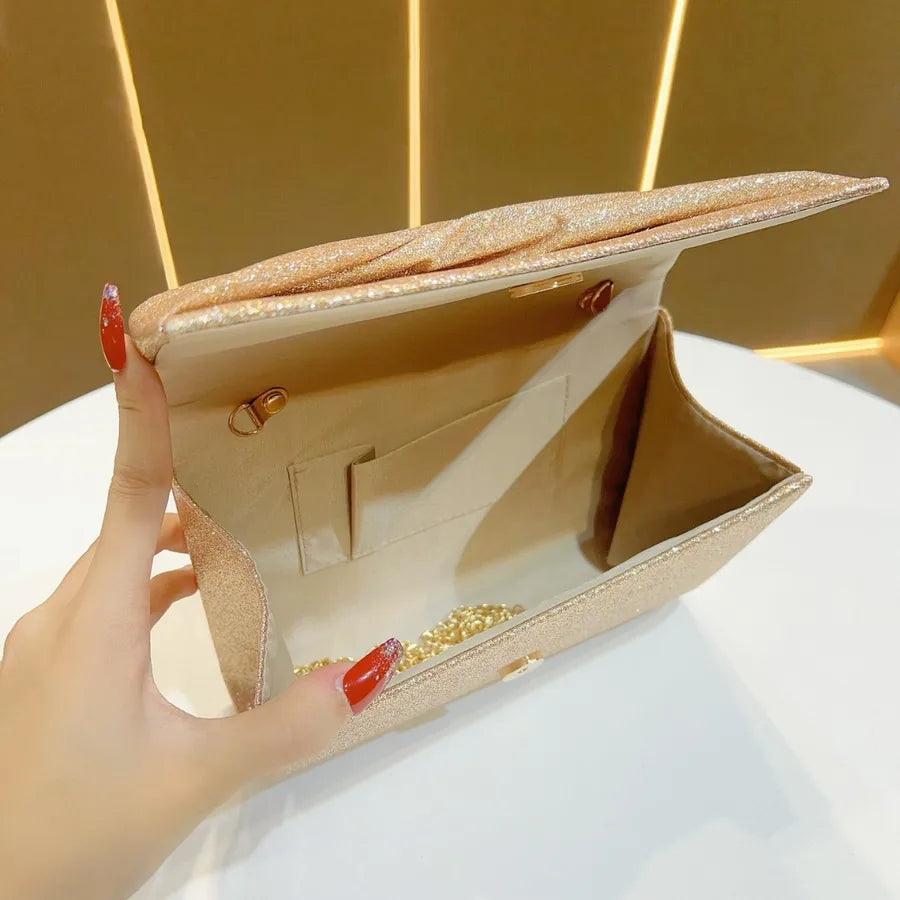 Elegant Evening Clutch Bag Women's Shoulder Crossbody Night Club Handbag Fashionable Small Square Bag For Banquet KTV