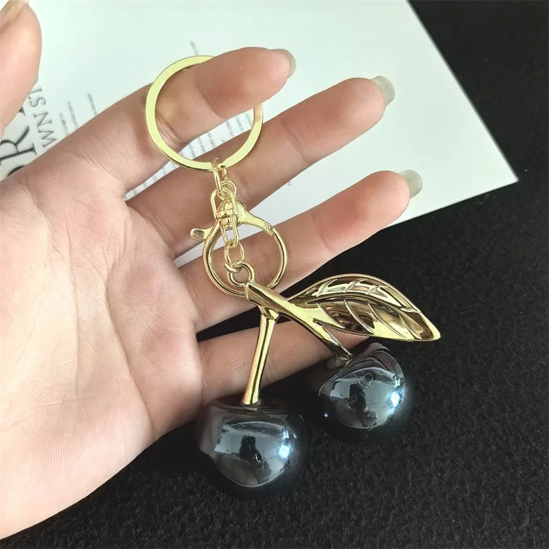 1 Piece Cute Modern Style Cherry Alloy Resin Women's Bag Pendant Keychain