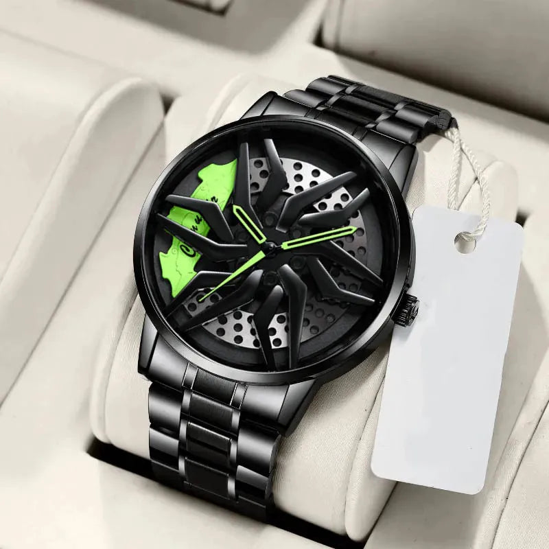 casual geometric single folding buckle quartz men's watches