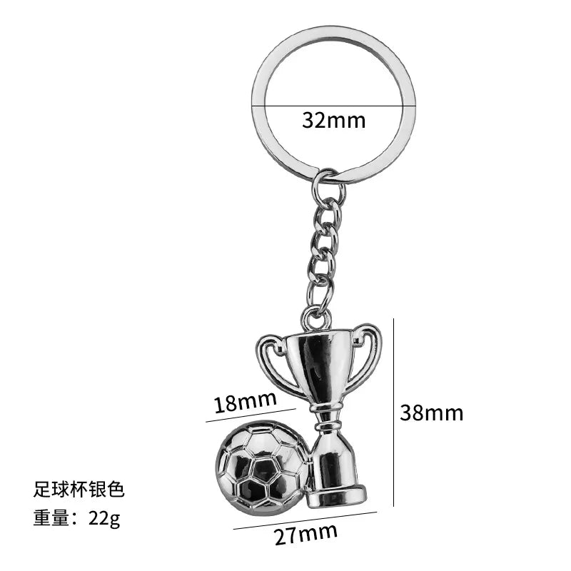 fashion football alloy unisex keychain 1 piece