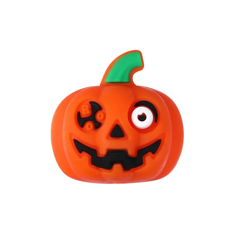 Halloween 3D Silicone Beads Loose Beads Creative Diy Bracelet Jewelry Food Grade Pumpkin Silicone Beads Skeleton Head Design