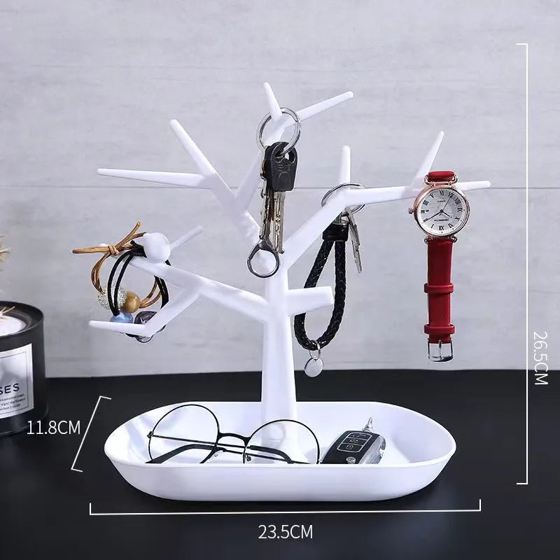 artistic animal tree plastic jewelry rack