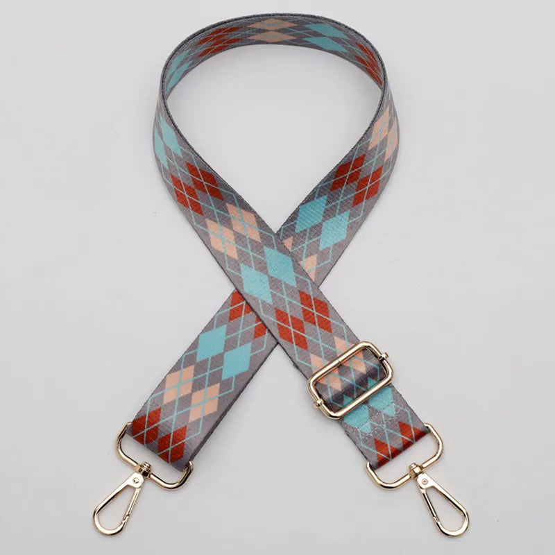 Polyester Stripe Lingge Leopard Bag Strap