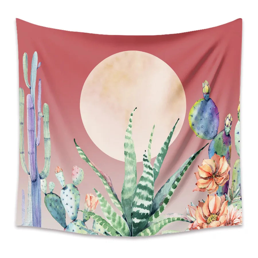 moon phase flowers printing bedroom decoration wall cloth wholesale nihaodropshipping