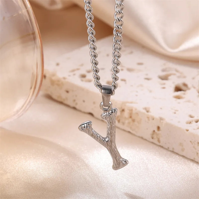 Wholesale Jewelry Sweet Simple Style Artistic Letter 201 Stainless Steel 304 Stainless Steel 18K Gold Plated Plating Pendant Necklace