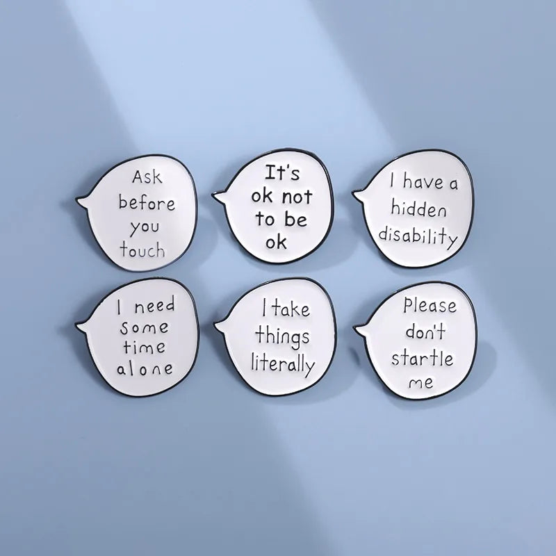 Casual Simple Style Pin Letter Alloy Plating Unisex Brooches