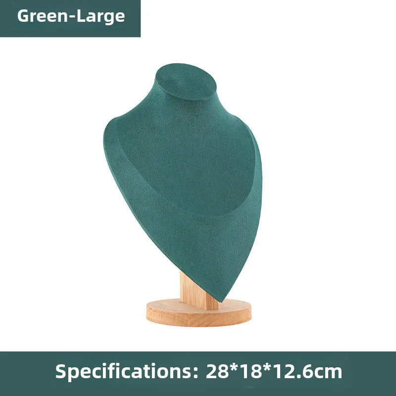 High-grade jewelry bracelet jewelry jewelry props flannel wood stitching one pendant necklace display rack wholesale