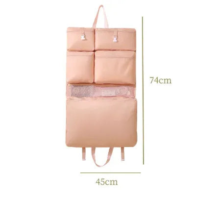Vacation Classic Style Solid Color Diagonal cloth Storage Bag