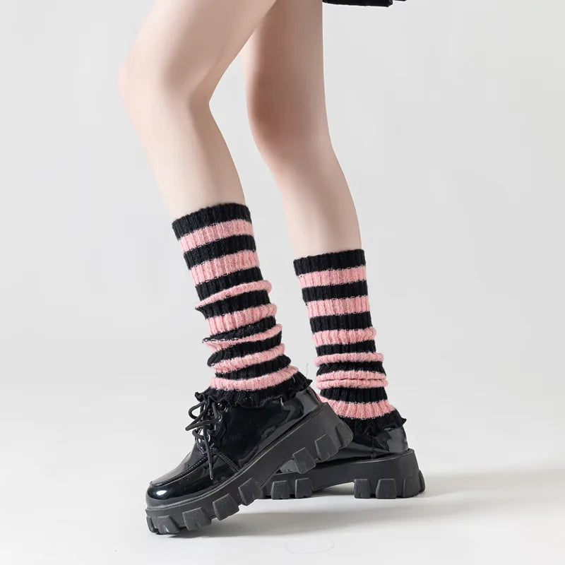 Women's Preppy Style Streetwear Sports Splicing Gloves Arm Sleeves