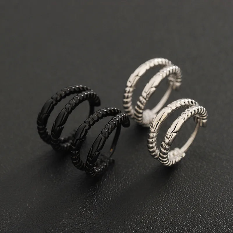 1 Pair Hip-Hop Streetwear Geometric Plating Copper Hoop Earrings