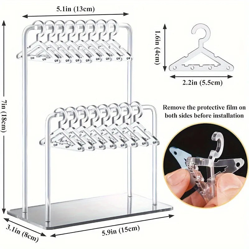 Hanging Personalized Earring Holder Acrylic Costume Frame Earrings Storage Display Rack