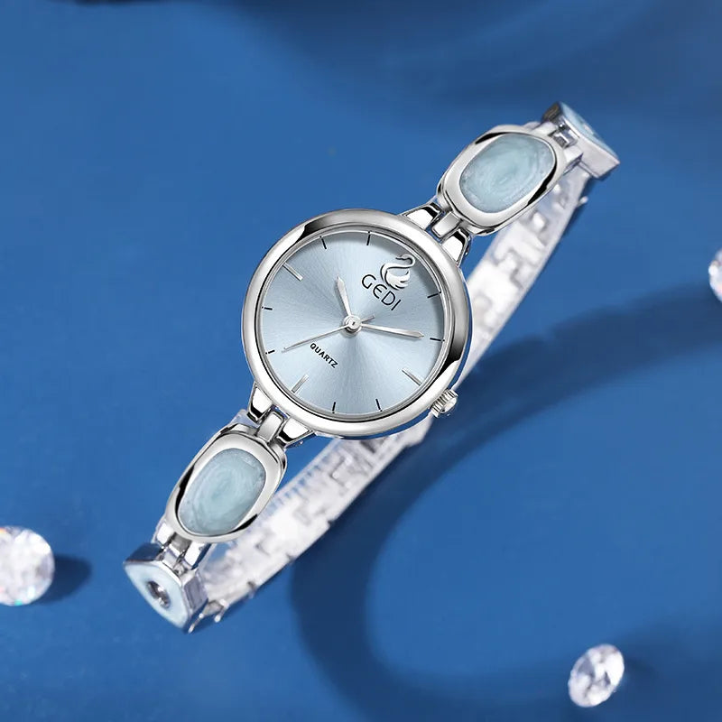 Casual Elegant Solid Color Jewelry Buckle Quartz Watch Women's Watches