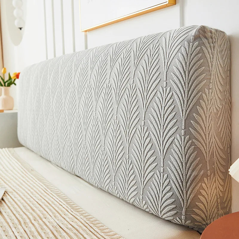 Simple Japanese Style Three-Dimensional Jacquard Headcover Full Covering Bedside Backrest Dust Cover Soft Covering Headcover