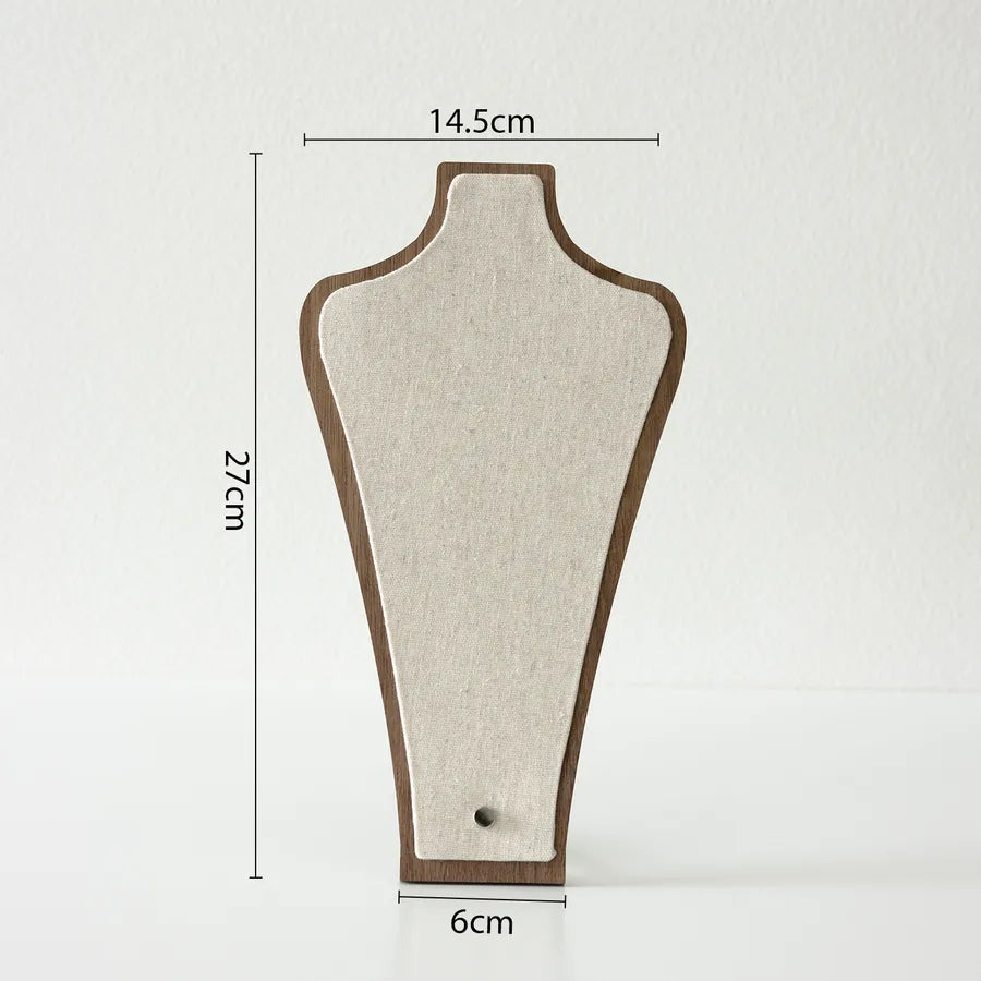 Retro Walnut Color Jewelry Display Stand Ring Earring Necklace Stall Jewelry Accessories Display Plate Shop Counter Top