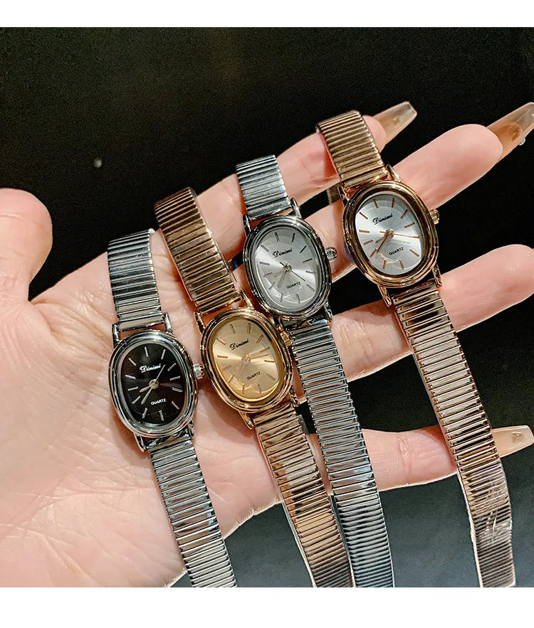 Simple Style Solid Color Buckle Quartz Watch Women's Watches