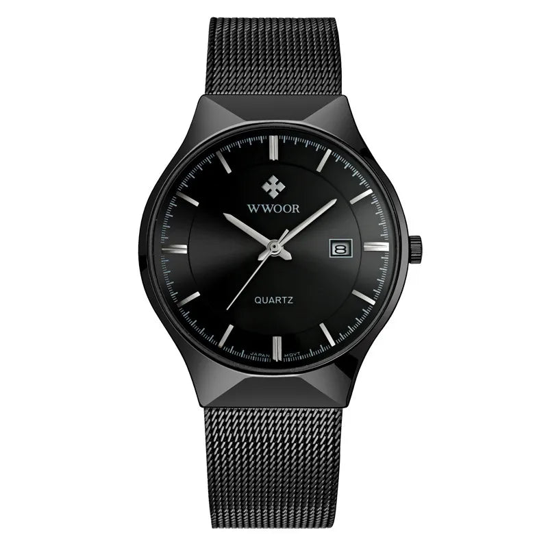 Hold love 8016 watch men's watch mesh quartz calendar waterproof simple men's watch wholesale watch