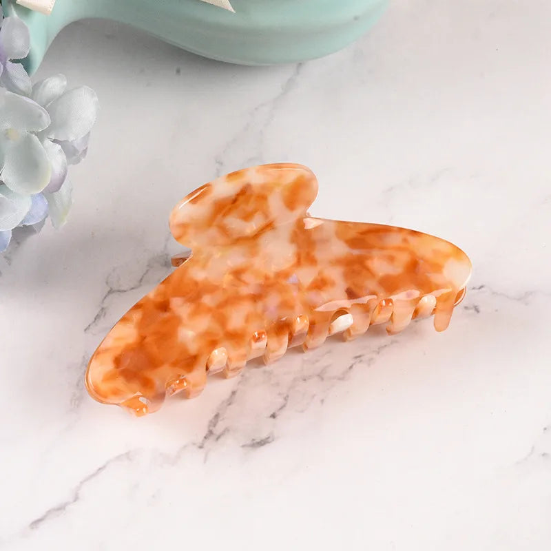 New Style Large Size Acetate Shark Clamp Hair Clip Women Luxury Fashion Hair Accessories Hair Claw For Thick Hair Tail