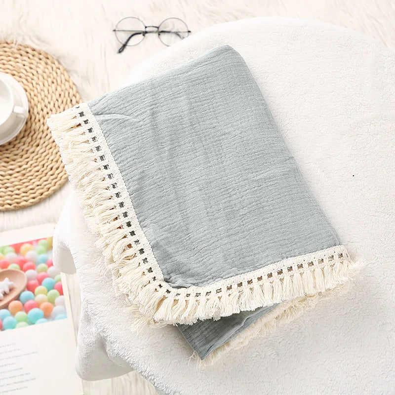 simple style solid color printing cotton baby bedding