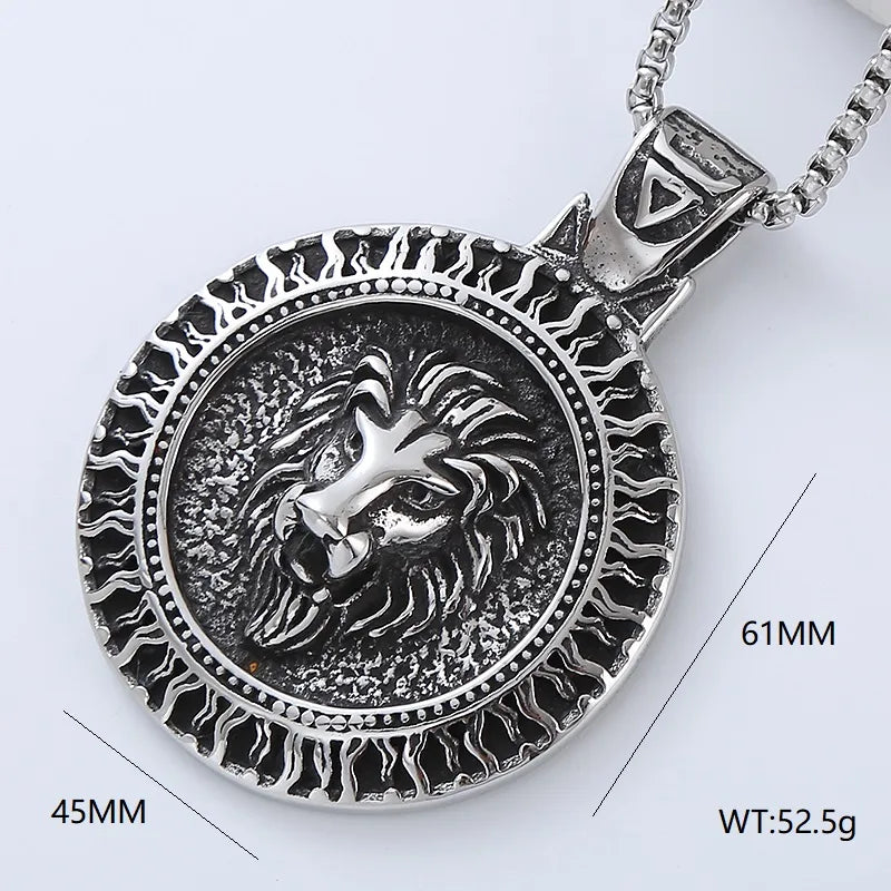 punk cross stainless steel men's pendant necklace