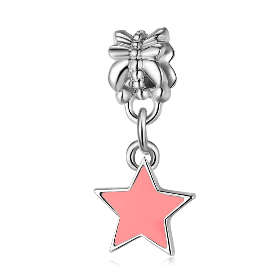 1 Piece Diameter 10mm Alloy Coconut Tree Heart Shape Bow Knot Pendant