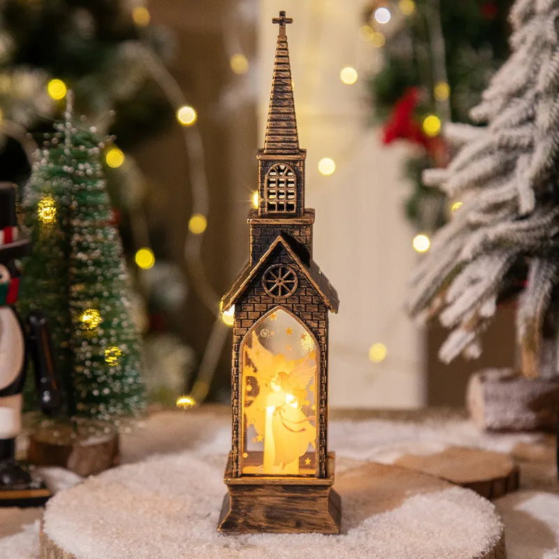 Christmas Cute Santa Claus Snowman Elk PVC Party Night Lights