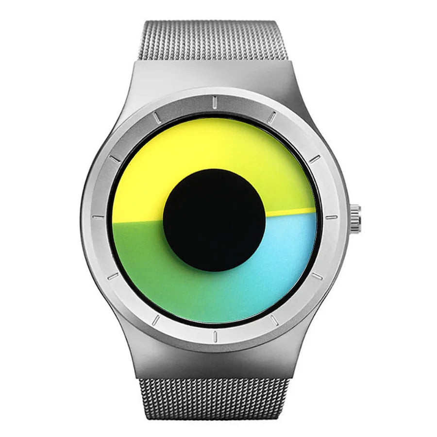 Sports Solid Color Single Folding Buckle Quartz Men's Watches