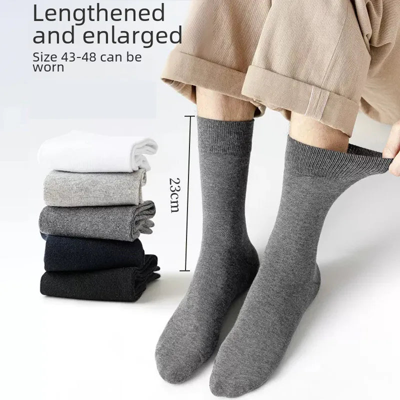 Socks men's black stockings plus size 44 big feet 45 plus size extra large 46 winter 48 deodorant sweat-absorbing autumn